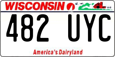WI license plate 482UYC