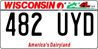 WI license plate 482UYD