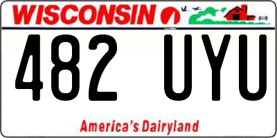WI license plate 482UYU