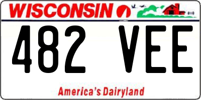 WI license plate 482VEE