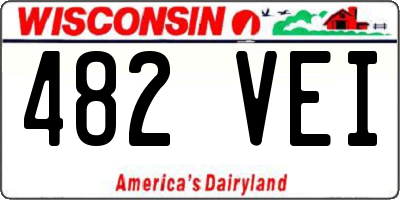 WI license plate 482VEI