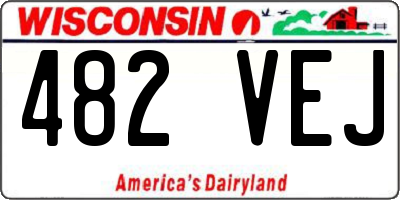 WI license plate 482VEJ