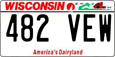 WI license plate 482VEW