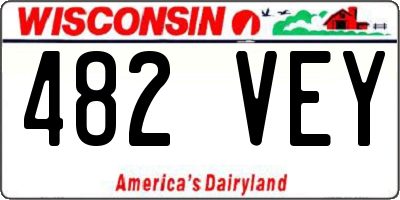 WI license plate 482VEY