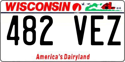 WI license plate 482VEZ