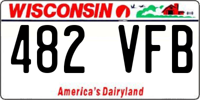 WI license plate 482VFB