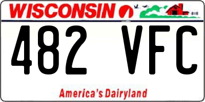 WI license plate 482VFC