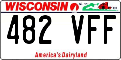 WI license plate 482VFF