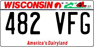WI license plate 482VFG