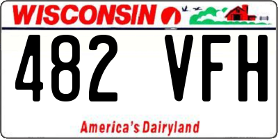 WI license plate 482VFH