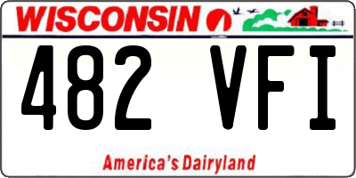 WI license plate 482VFI
