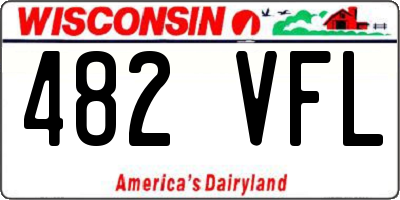 WI license plate 482VFL