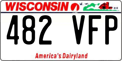 WI license plate 482VFP