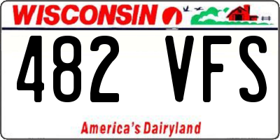 WI license plate 482VFS