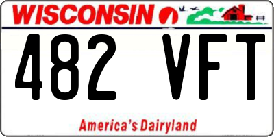 WI license plate 482VFT