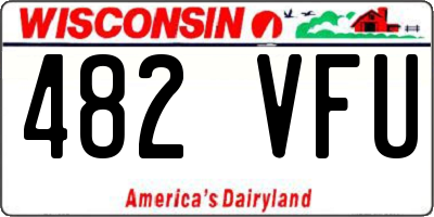 WI license plate 482VFU