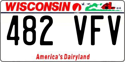 WI license plate 482VFV