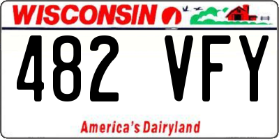 WI license plate 482VFY