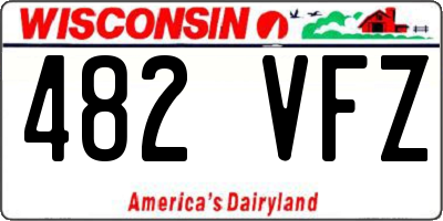 WI license plate 482VFZ