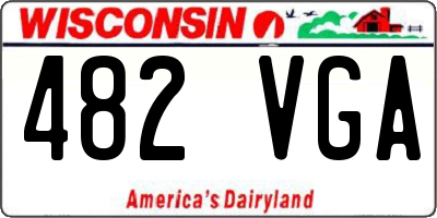 WI license plate 482VGA