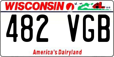 WI license plate 482VGB