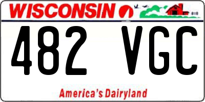 WI license plate 482VGC