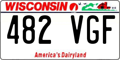 WI license plate 482VGF