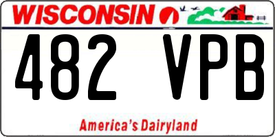 WI license plate 482VPB