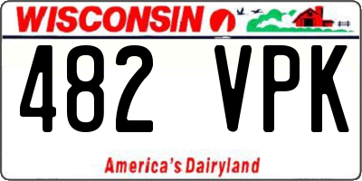 WI license plate 482VPK