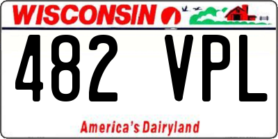 WI license plate 482VPL
