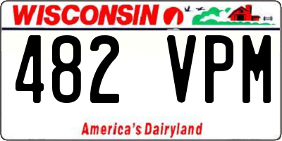 WI license plate 482VPM