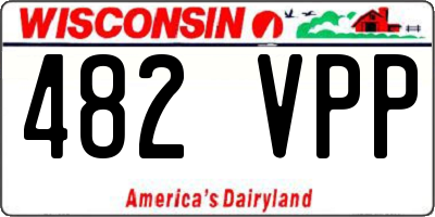 WI license plate 482VPP