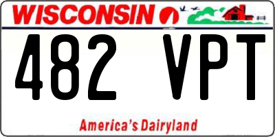 WI license plate 482VPT