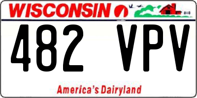 WI license plate 482VPV