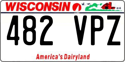 WI license plate 482VPZ