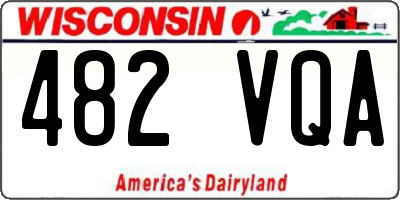 WI license plate 482VQA