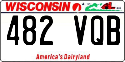 WI license plate 482VQB