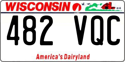 WI license plate 482VQC