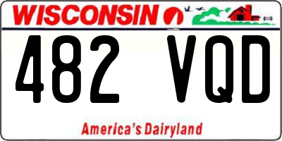 WI license plate 482VQD