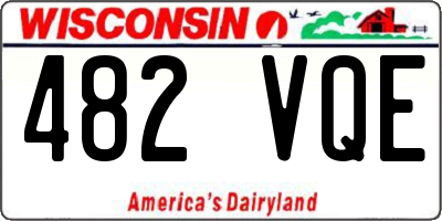 WI license plate 482VQE