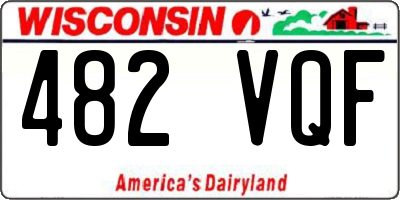 WI license plate 482VQF