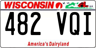 WI license plate 482VQI
