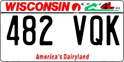 WI license plate 482VQK