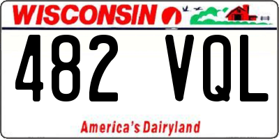 WI license plate 482VQL