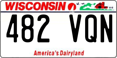 WI license plate 482VQN