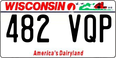 WI license plate 482VQP