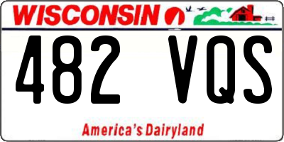 WI license plate 482VQS