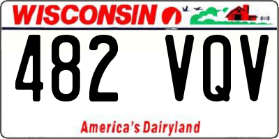 WI license plate 482VQV