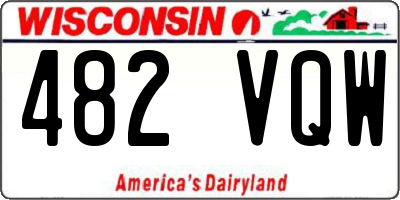 WI license plate 482VQW