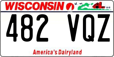 WI license plate 482VQZ
